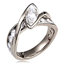 River Twist Engagement Ring